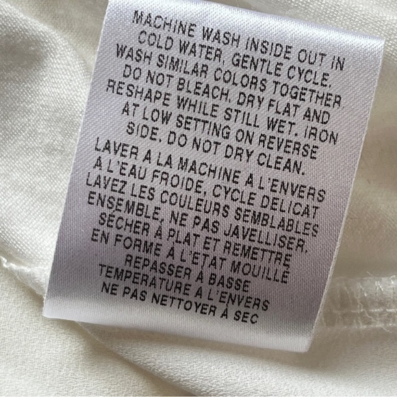 RW&CO  Nautical Ivory Top Cap Sleeve Heart Graphic TShirt Tee Stretch Tunic Sz M - Picture 6 of 11